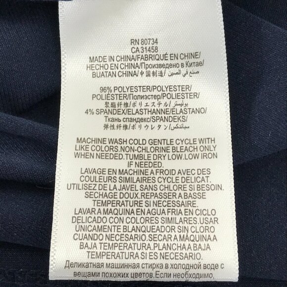 BCBGeneration Sleeveless Halter Blouse Women's Small Navy Blue Career Party - Picture 7 of 8